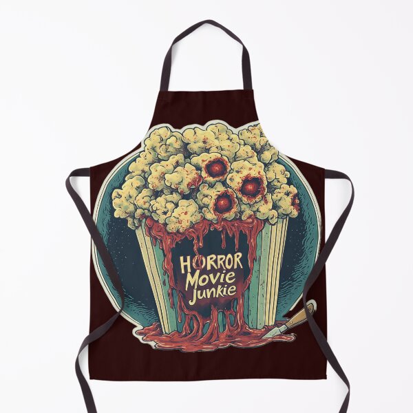 Item preview, Horror Movie Junkie – Bloody Popcorn Fan Art, Retro Gorecore Design designed and sold by casauslu.