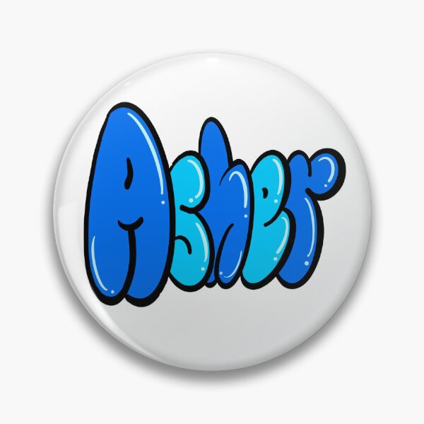Item preview, Asher name in blue Top 10 best personalized gifts for boys and men named Asher designed and sold by Artonmytee.
