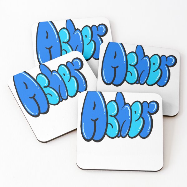 Item preview, Asher name in blue Top 10 best personalized gifts for boys and men named Asher designed and sold by Artonmytee.