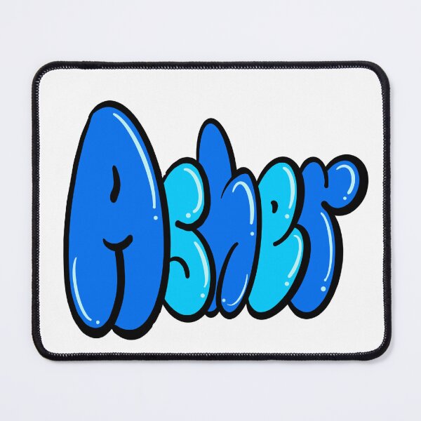 Item preview, Asher name in blue Top 10 best personalized gifts for boys and men named Asher designed and sold by Artonmytee.