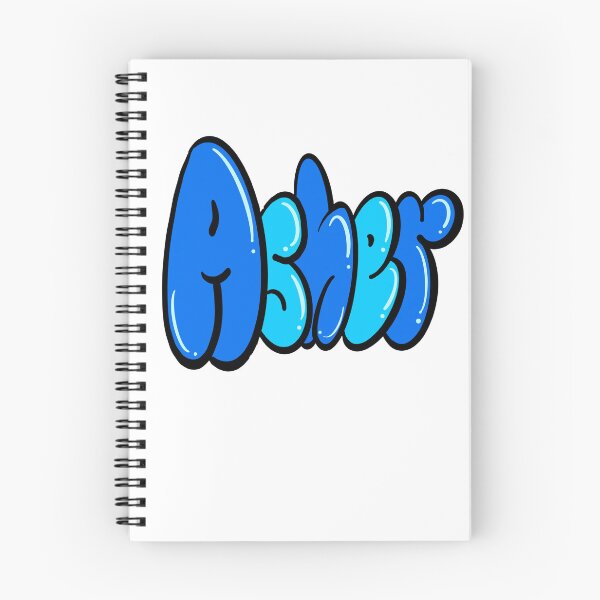 Item preview, Asher name in blue Top 10 best personalized gifts for boys and men named Asher designed and sold by Artonmytee.