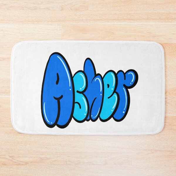 Item preview, Asher name in blue Top 10 best personalized gifts for boys and men named Asher designed and sold by Artonmytee.