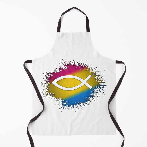 Item preview, Paint Splatter Pansexual Pride Flag Fish Symbol designed and sold by LiveLoudGraphic.