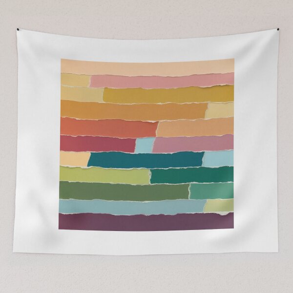 Item preview, Retro Torn Paper Striped Design Colorful designed and sold by ErSaSolutions.