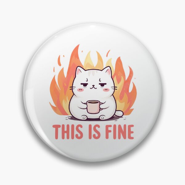 Item preview, Just purrfect, This Is Fine Cat designed and sold by KarolynCreates.