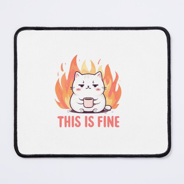 Item preview, Just purrfect, This Is Fine Cat designed and sold by KarolynCreates.