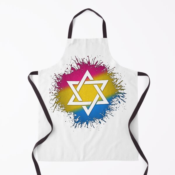 Item preview, Paint Splatter Pansexual Pride Flag Star of David Symbol designed and sold by LiveLoudGraphic.