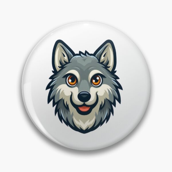 Item preview, Lindo lobo majestuoso de dibujos animados designed and sold by artbeyondr.