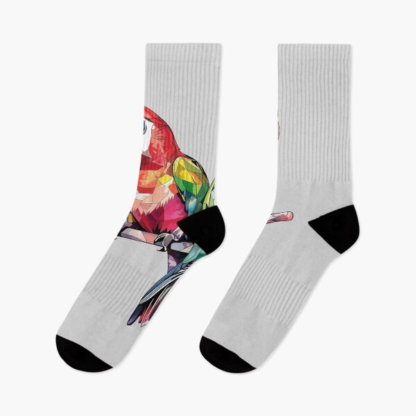 Item preview, Parrots In Vibrant Colorful Geometric Shapes designed and sold by dharanna.