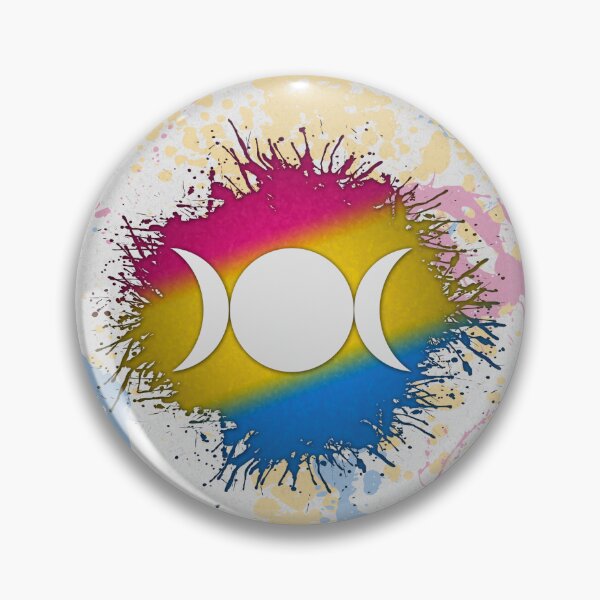 Item preview, Paint Splatter Pansexual Pride Flag Triple Goddess Moon designed and sold by LiveLoudGraphic.