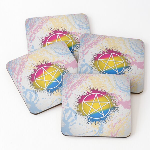 Item preview, Paint Splatter Pansexual Pride Pentacle Symbol designed and sold by LiveLoudGraphic.
