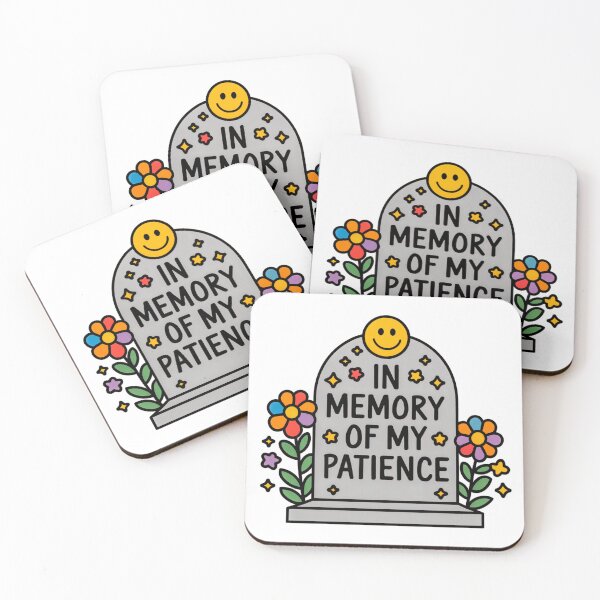 Item preview, In Memory of My Patience – Funny Grave Illustration designed and sold by Artyx_Design.
