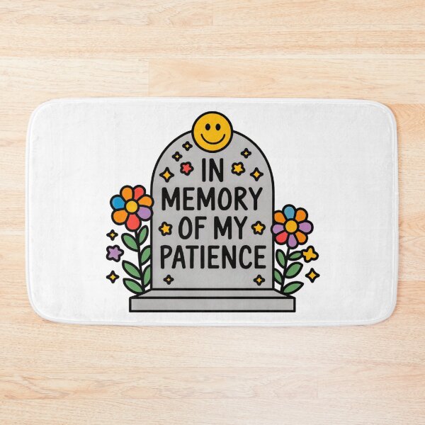 Item preview, In Memory of My Patience – Funny Grave Illustration designed and sold by Artyx_Design.