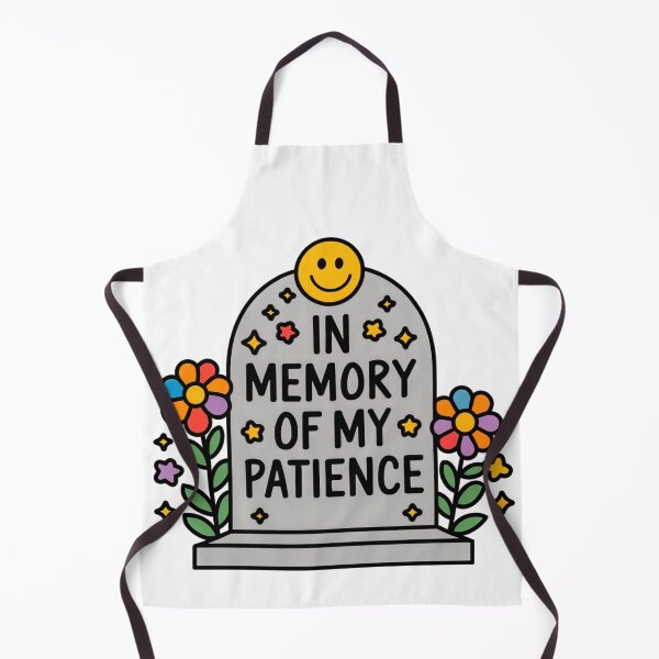 Item preview, In Memory of My Patience – Funny Grave Illustration designed and sold by Artyx_Design.