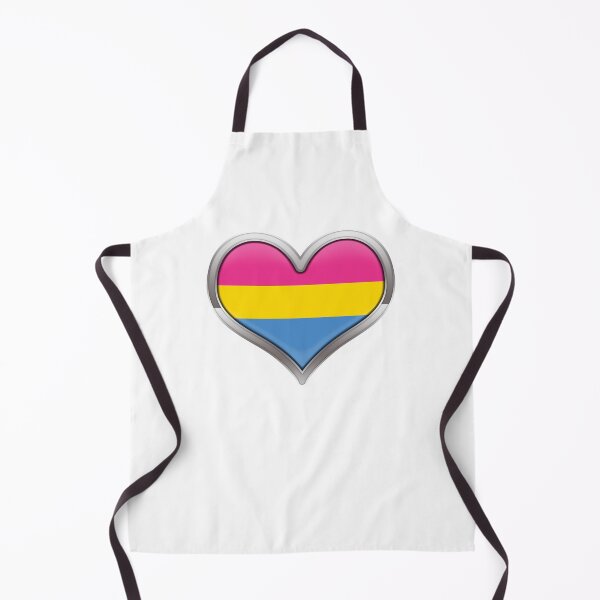 Item preview, Large Pansexual Pride Flag Colored Heart with Chrome Frame. designed and sold by LiveLoudGraphic.
