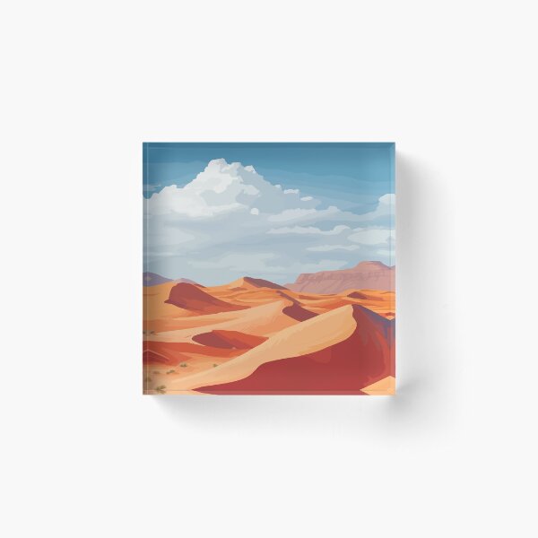 Item preview, Desert Landscape – Stunning Sand Dunes and Mountain View Art designed and sold by -DEEWOLF-.