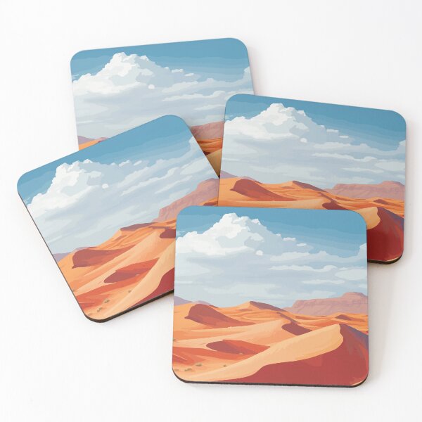 Item preview, Desert Landscape – Stunning Sand Dunes and Mountain View Art designed and sold by -DEEWOLF-.