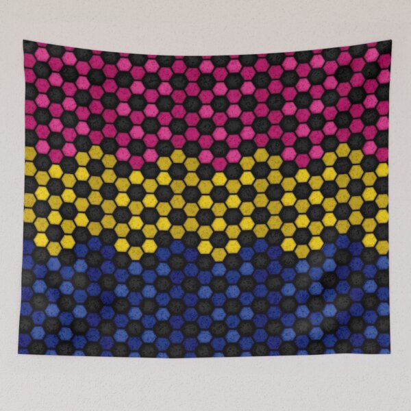 Item preview, Seamless Football Pattern in Pansexual Pride Flag Colors designed and sold by LiveLoudGraphic.