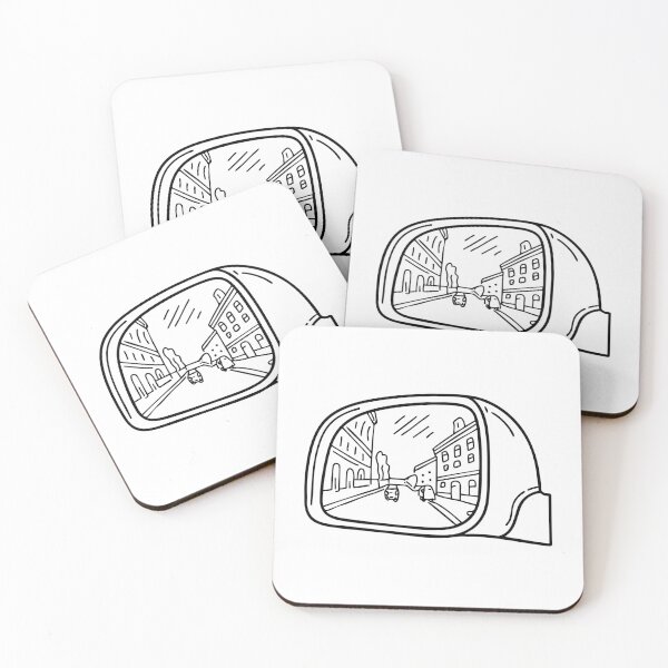 Item preview, Car side mirror reflecting a busy street designed and sold by rasagamastore.