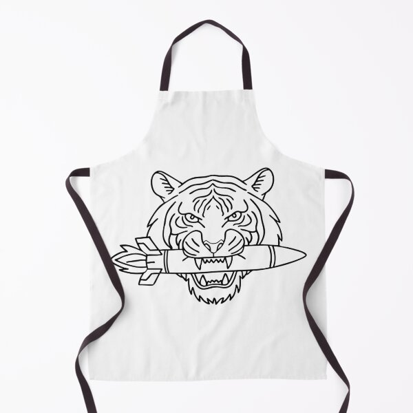 Item preview, A tiger holding a missile in its mouth, eyes burning with intensity designed and sold by rasagamastore.