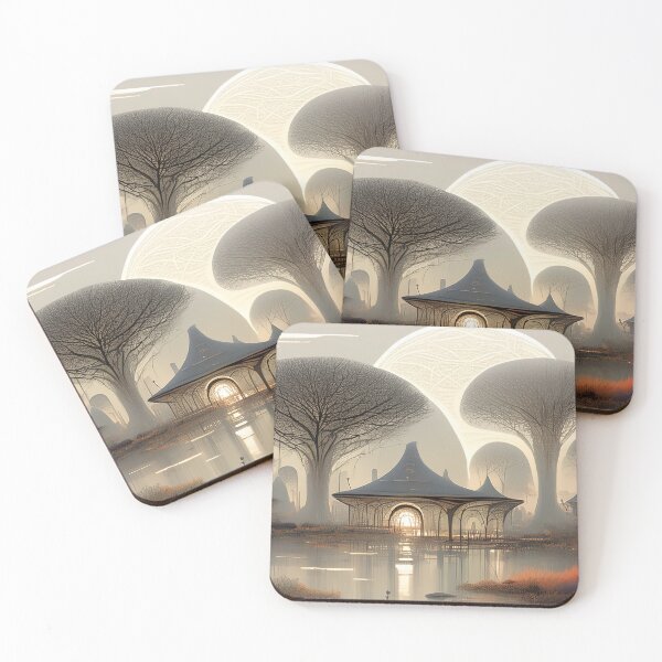 Item preview, Ethereal Canopy: The Whispering Pavilion in Moonlit Stillness designed and sold by bloorose.