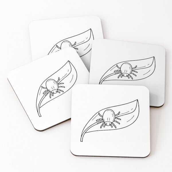 Item preview, A tiny mite crawling on a leaf, its legs gripping the surface designed and sold by rasagamastore.