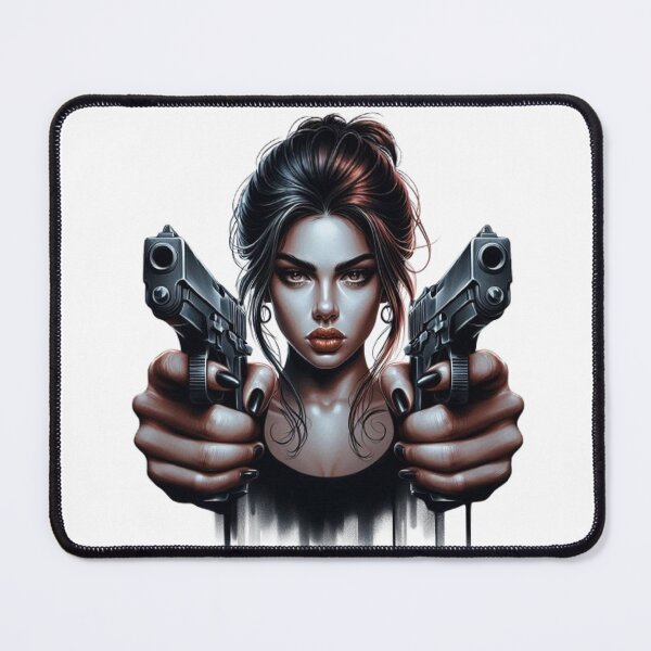 Item preview, “Fatal Beauty: an armed and dangerous woman” designed and sold by CHRIST5000.