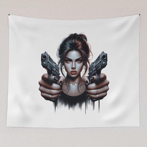 Item preview,  “Fatal Beauty: an armed and dangerous woman” designed and sold by CHRIST5000.