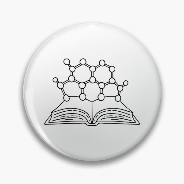 Item preview, A molecular structure diagram floating in an open book designed and sold by rasagamastore.