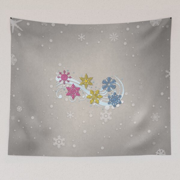 Item preview, Pansexual Pride Flag Colored Snowflakes and Winter Vector designed and sold by LiveLoudGraphic.