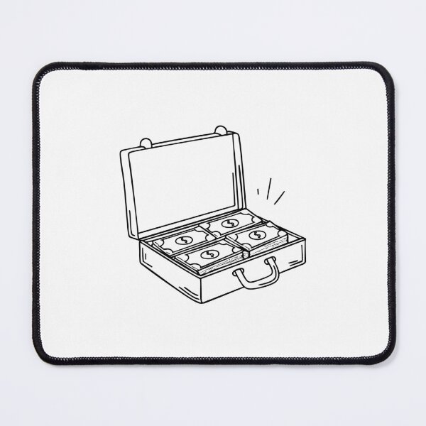 Item preview, A briefcase slightly open with money inside designed and sold by rasagamastore.