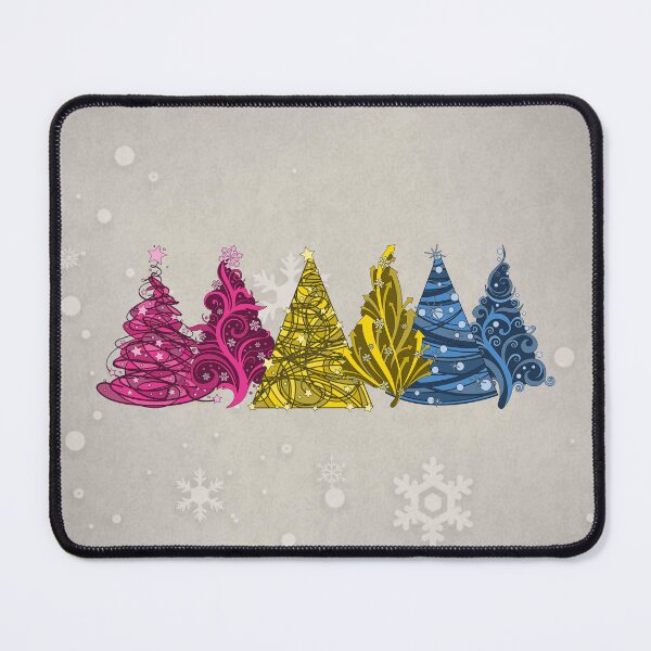 Item preview, Row of Three Pansexual Pride Flag Christmas Trees designed and sold by LiveLoudGraphic.