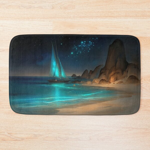 Item preview, Starlight Serenade: The Azure Sail on Whispering Shores designed and sold by bloorose.