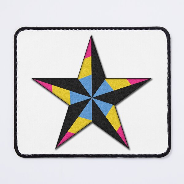 Item preview, Pansexual Pride Flag Colored Nautical Star designed and sold by LiveLoudGraphic.