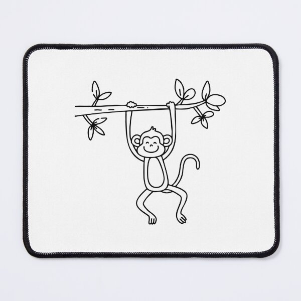 Item preview, A playful monkey swinging between tree branches designed and sold by rasagamastore.