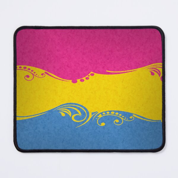 Item preview, Fancy Swooped and Swirled Pansexual Pride Flag Background designed and sold by LiveLoudGraphic.