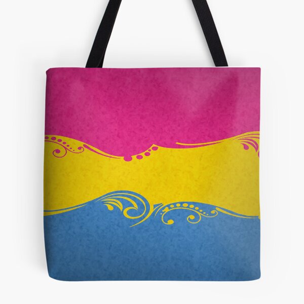 Item preview, Fancy Swooped and Swirled Pansexual Pride Flag Background designed and sold by LiveLoudGraphic.
