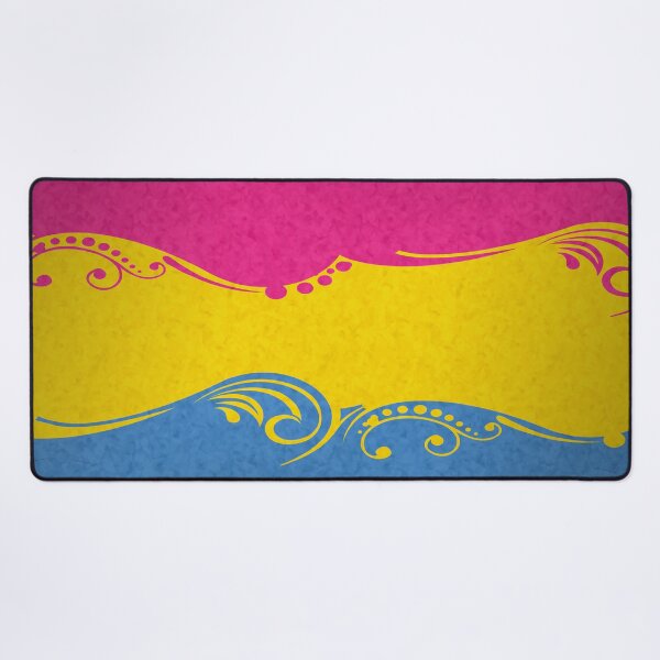 Item preview, Fancy Swooped and Swirled Pansexual Pride Flag Background designed and sold by LiveLoudGraphic.