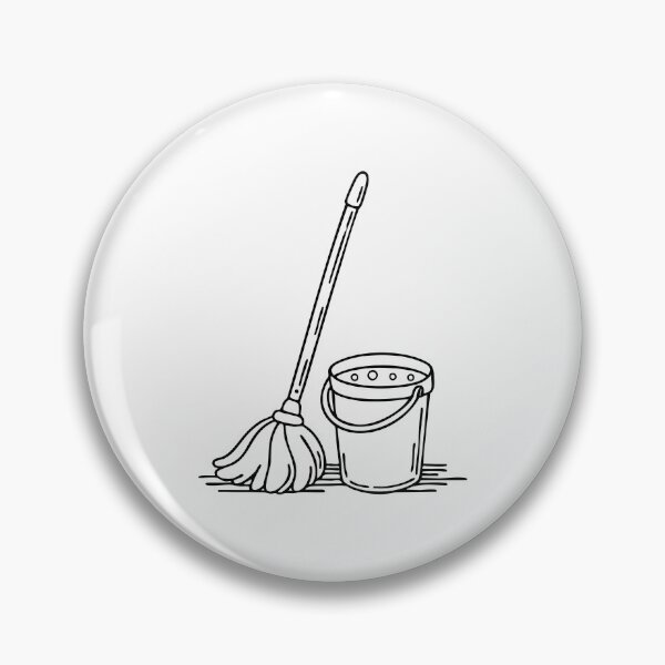 Item preview, A mop leaning against a bucket of soapy water designed and sold by rasagamastore.