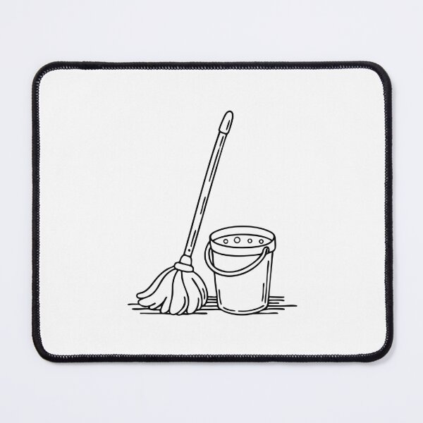 Item preview, A mop leaning against a bucket of soapy water designed and sold by rasagamastore.