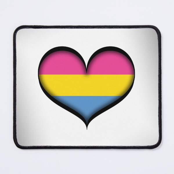 Item preview, Large Vector Heart in Pansexual Pride Flag Colors designed and sold by LiveLoudGraphic.