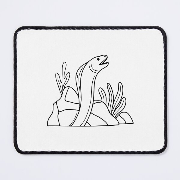 Item preview, A moray eel emerging from a rocky crevice, mouth slightly open designed and sold by rasagamastore.