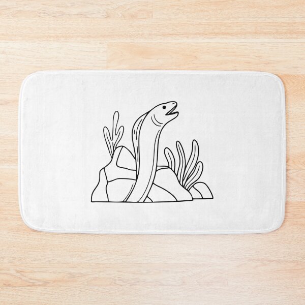 Item preview, A moray eel emerging from a rocky crevice, mouth slightly open designed and sold by rasagamastore.