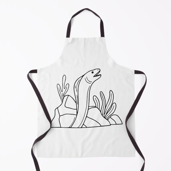 Item preview, A moray eel emerging from a rocky crevice, mouth slightly open designed and sold by rasagamastore.