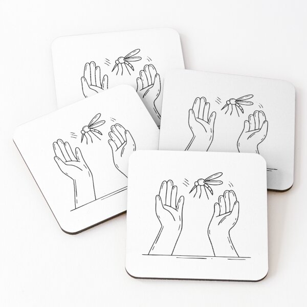 Item preview, A hand attempting to swat a mosquito in midair designed and sold by rasagamastore.
