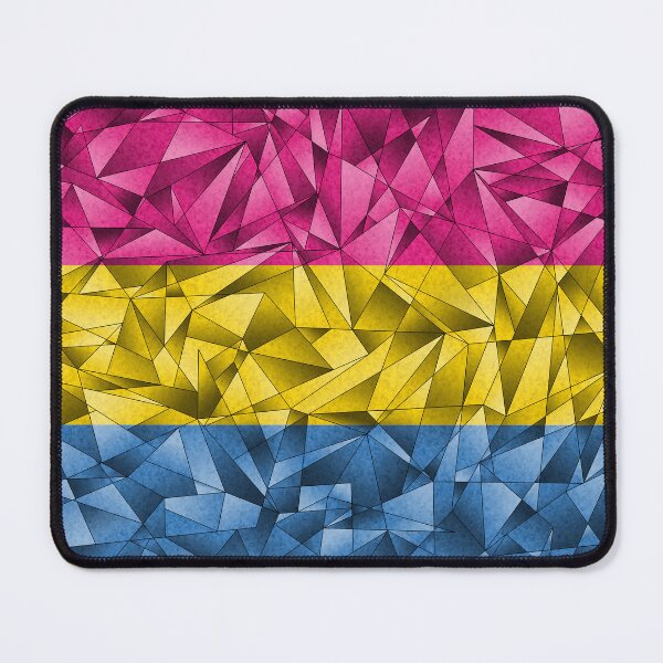 Item preview, Abstract Fractal Triangles Pansexual Pride Flag Pattern designed and sold by LiveLoudGraphic.