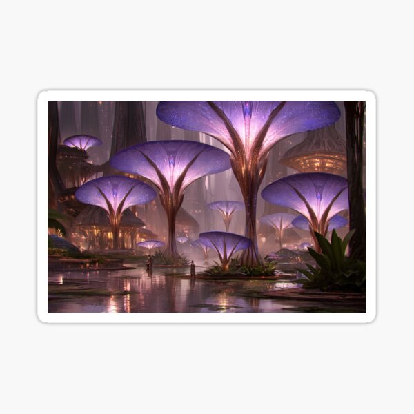 Item preview, Violet Lumina: The Whispering Grove of Ethereal Flora designed and sold by bloorose.