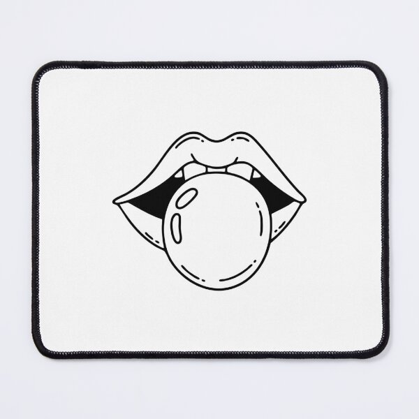 Item preview, A mouth blowing a bubble gum bubble mid pop designed and sold by rasagamastore.