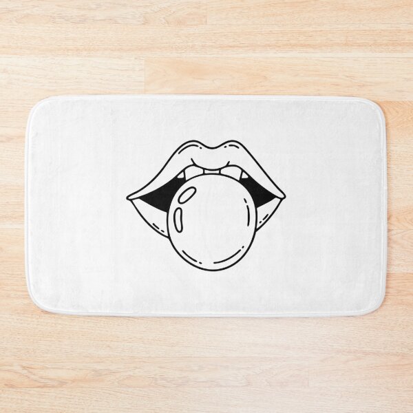 Item preview, A mouth blowing a bubble gum bubble mid pop designed and sold by rasagamastore.