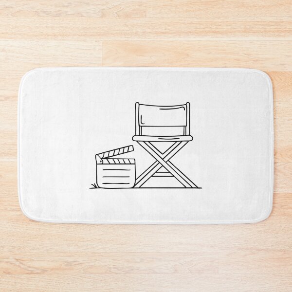 Item preview, A director chair placed in front of a clapperboard on a film set designed and sold by rasagamastore.